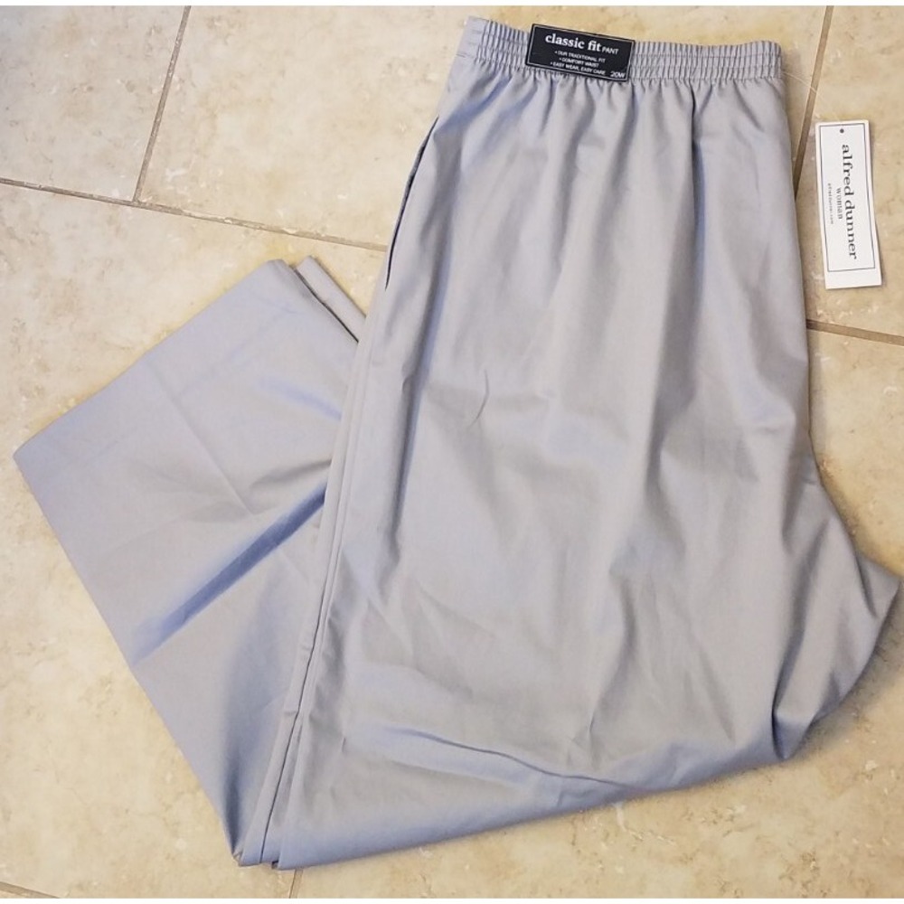 Alfred Dunner Women Pants NativeNewYorker Classic Proportioned Short Gray 20W